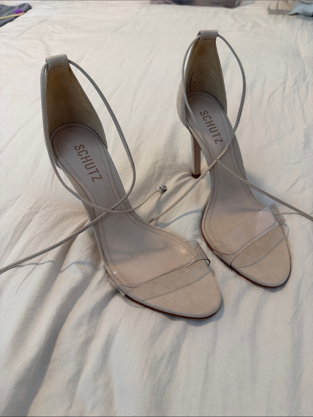 Schutz Josseana Open Toe Nubuck High-Heel Sandals - Size 7.5 - New